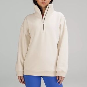 Lululemon Thick Fleece Half Zip | White Opal | XS/S